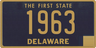 DE license plate 1963