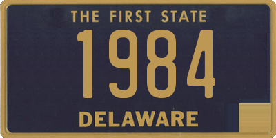 DE license plate 1984