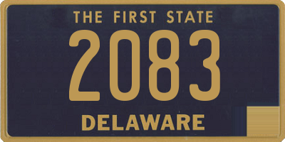 DE license plate 2083