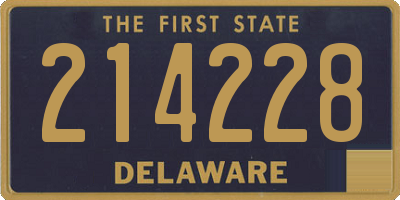 DE license plate 214228