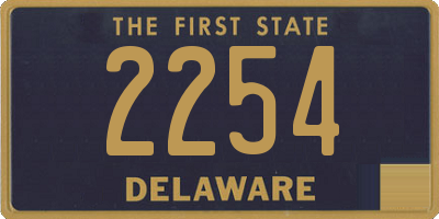DE license plate 2254