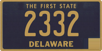 DE license plate 2332