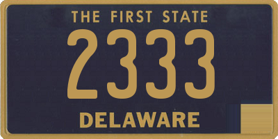 DE license plate 2333