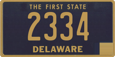 DE license plate 2334
