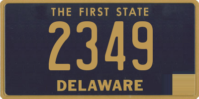 DE license plate 2349