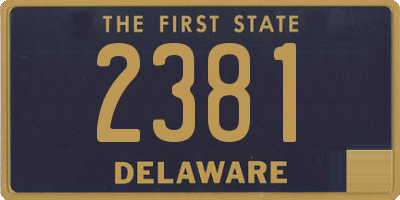 DE license plate 2381