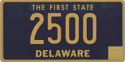 DE license plate 2500