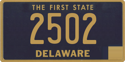 DE license plate 2502