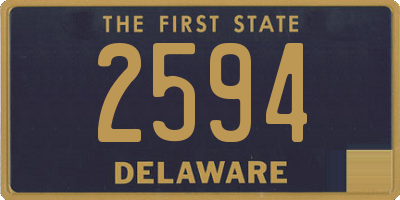 DE license plate 2594