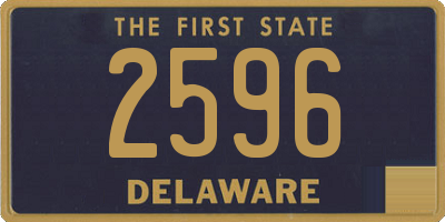 DE license plate 2596