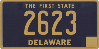 DE license plate 2623