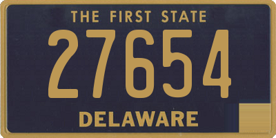 DE license plate 27654