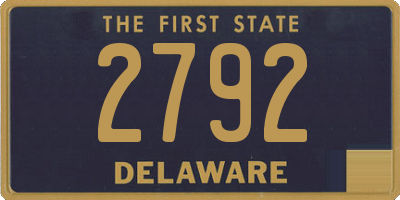 DE license plate 2792