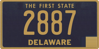 DE license plate 2887