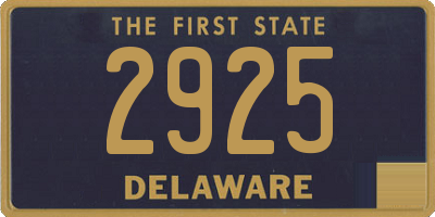 DE license plate 2925