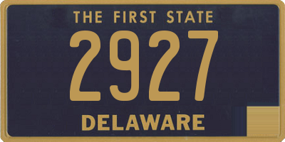 DE license plate 2927