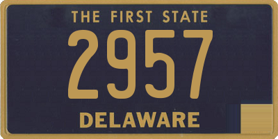 DE license plate 2957