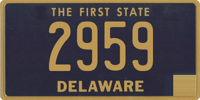 DE license plate 2959