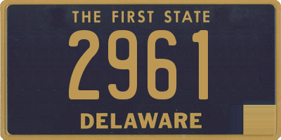 DE license plate 2961