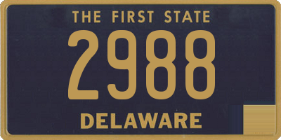 DE license plate 2988