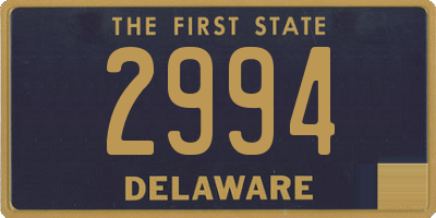 DE license plate 2994