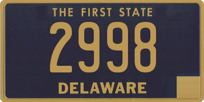 DE license plate 2998