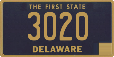 DE license plate 3020
