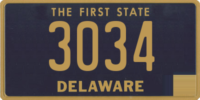 DE license plate 3034