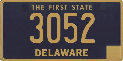 DE license plate 3052