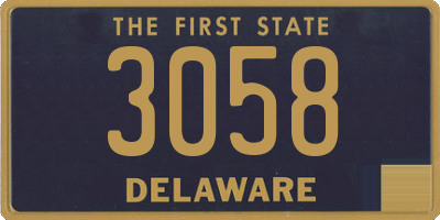 DE license plate 3058