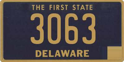 DE license plate 3063
