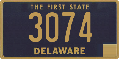 DE license plate 3074