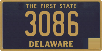 DE license plate 3086