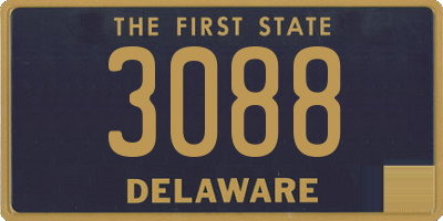 DE license plate 3088
