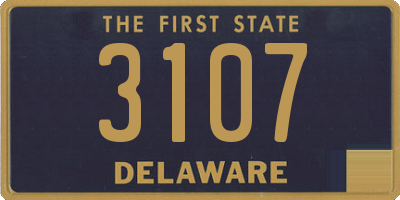 DE license plate 3107