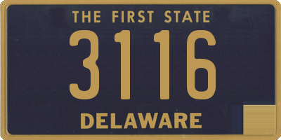 DE license plate 3116