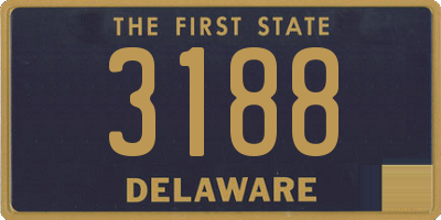 DE license plate 3188