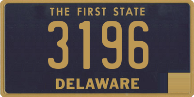 DE license plate 3196