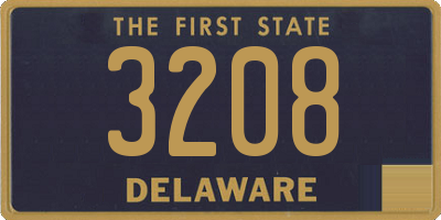 DE license plate 3208