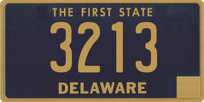 DE license plate 3213