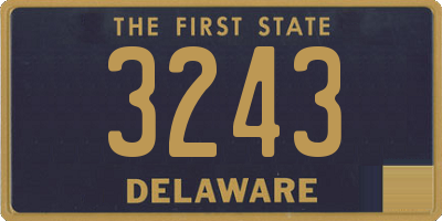 DE license plate 3243