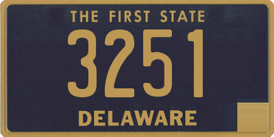 DE license plate 3251