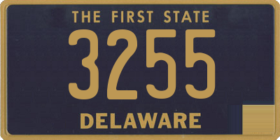 DE license plate 3255
