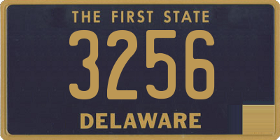 DE license plate 3256