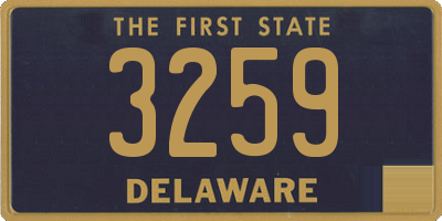 DE license plate 3259