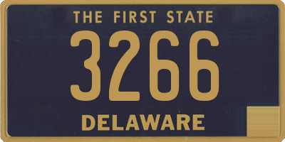 DE license plate 3266
