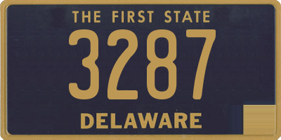 DE license plate 3287