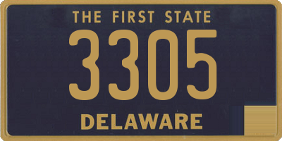 DE license plate 3305
