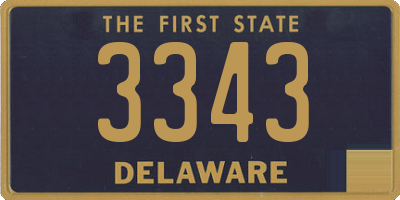 DE license plate 3343