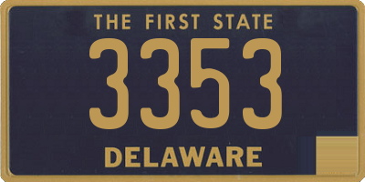 DE license plate 3353